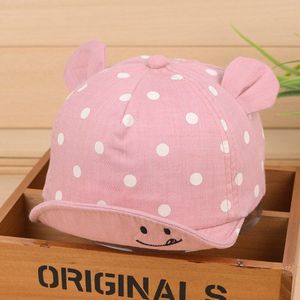 Leuke Baby Hoeden Lente Zomer Meisjes Jongens Stip Piek Hoed Lachend Gezicht Golf Punt Baseball Cap Kids Zonnehoed Baby hoed