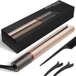 Honglin Vrouwen Haar Krultang 100-240V Flat Iron Led Professionele 2 In 1 Stijltang Curler Knop Temperatuur controller