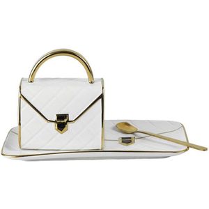 FGHGF - Koffiekopje & Schotel Set - Wit - 11x9.5x7.5cm