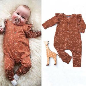 Baby Lente Herfst Kleding Baby Meisje Stippen Romper Jumpsuit Playsuit Outfit Herfst Kleding 0-18M