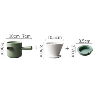 Guret 1Sets Keramiek Koffie Cup Gratis Papier Draagbare V60 Trechter Drip Hand Cup Filters Kegel 2 In 1 Koffie maker Espresso Cafe