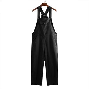 Mannen Jumpsuit Rompertjes Joggers Streetwear Effen Kleur Broek Zakken Losse Riem Bretels Mannen Overalls Harajuku INCERUN 5XL