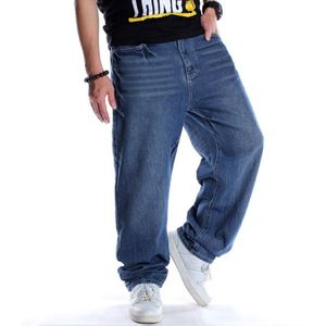 Blauw Baggy Jeans Voor Mannen Wijde Pijpen Losse Streetwear Hip Hop Skateboard Denim Broek Mannelijke Broek Plus Size 30-46