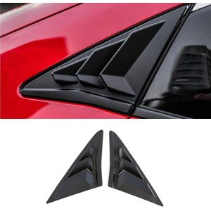 Abs Rear Kwart Panel Window Side Lamellen Zwarte Carbon Kleur Vent Decal Cover Voor Honda Civic Type R Hatchback