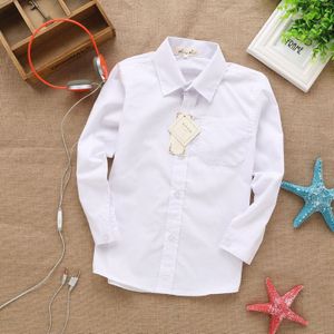 Stijl Kant Katoen Effen Wit Baby Kids Jongens Blouse Wit Shirts Met Lange Mouwen Voor Kinderen Jongens Kerstcadeau
