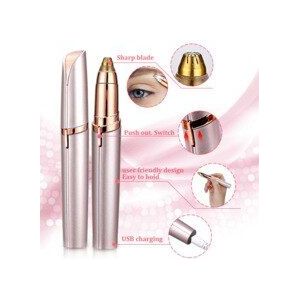 Elektrische Wenkbrauw Trimmer Pijnloos Eye Wenkbrauw Scheerapparaat Lady Gezicht Haar Remover Epilator Gezichtshaar Remover