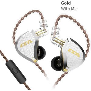 Cca C12 5BA 1DD Hybrid Metal Oortelefoon Hifi Bass Oordopjes Headset In Ear Monitor Noise Cancelling Koptelefoon CA16 C10 C16 zsx Vx T2