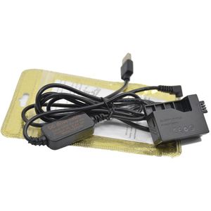 Usb ACK-E5 Mobiele Power Bank Oplader Kabel + LP-E5 LPE5 Dummy Batterij DR-E5 Dc Koppeling Voor Canon Eos 450D 500D 1000D Xs Xsi T1i