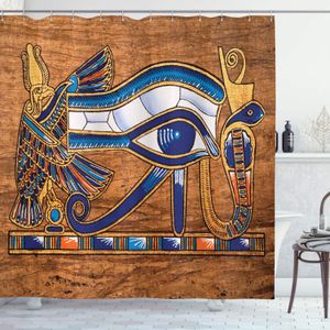 Egyptische Douchegordijn Door Ambesonne Egyptische Oude Art Beeltenis Eye Mozaïek Stijl Stof Badkamer Decor Set