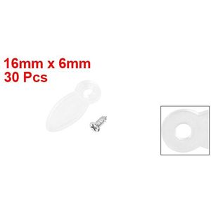 Uxcell 30/100 Pcs Frame Turn Button 0.6/0.75/0.8Inch Plastic Shape Met Schroeven Voor Opknoping Foto 'S zwart/Wit