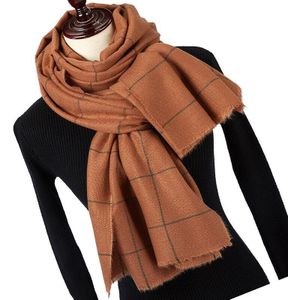 Herfst Winter Zwart Rood Groen Geel Buffalo Tartan Plaid Sjaal Vrouwen Mannen Dikke Fleece Wol Warme Sjaals Poncho cape