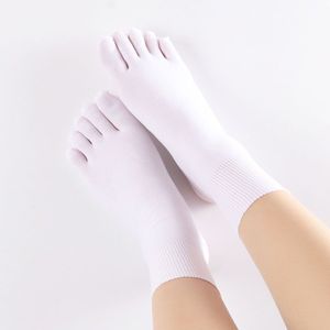 Zomer Vrouw Meisje Vijf Vinger Sokken Nylon Solid Ademende Zachte Elastische Draaglijk Dunne Geen Hak Zijden Sokken Met Tenen verkoop