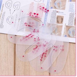 6Pcs Eyeliner Stencil Cat Eye Vissenstaart Dubbele Vleugel Eyeliner Stencil Modellen Template Shaping Gereedschap Wenkbrauwen Template Kaart Diy