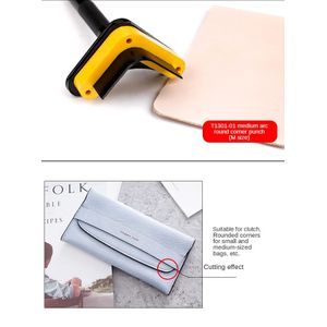 Leer Ronde Hoek Punch Riem Riem Einde Puncher Ondiepe Ronde Snijden Sterven Tool Drie Maten Leathercraft Edge Cutter Mes