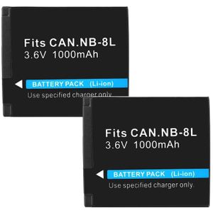 Nb 8L NB-8L 1000Mah Batterij Pack Voor Canon Powershot A3300 A3200 A3100 A3000 A2200 A1200 Is NB8L Camera Batterijen