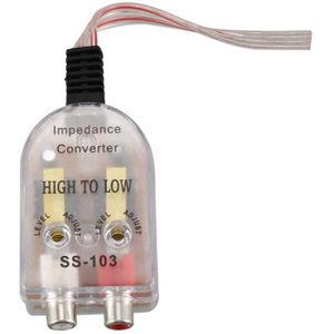 Voertuigen Auto Hoog Naar Laag Impedantie Converter Adapter Speaker Om Rca Line