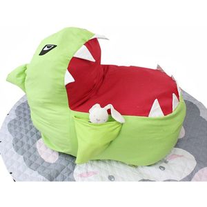 Knuffeldier Speelgoed Opslag Bean Bag Shark Vorm Kind Speelgoed Organisator Stoel Home Decoratie Meubels