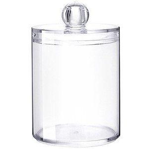 Make Wattenschijfje Organisator Opbergdoos Voor Wattenstaafjes Staaf Cosmetica Sieraden Badkamer Qtip Container Met Bamboe Deksel