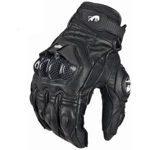 Lederen Motorhandschoenen Beschermende Armor Korte Handschoenen M/L/XL Volledige Vinger Gat voor Rijden Sport stijlvolle