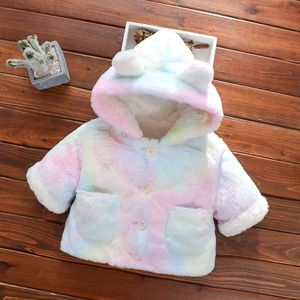 Winter Warm Baby Jas Kids Kleding Leuke Hooded Jassen Meisjes Jongens Fleece Cartoon Beer Baby Truien Hoodies