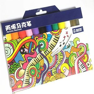 12/24/Set Colores Acryl Verf Marker Pen Graffiti Schilderen Briefpapier Crafting Voor Keramische Rock Glas Porselein Groet kaart