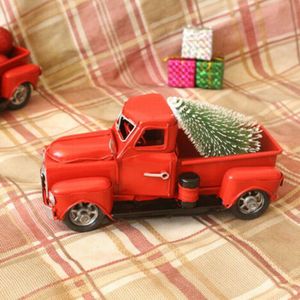 Rode Vintage Metalen Klassieke Rustieke Pickup Truck Voor Kinderen Kerst Home Office Decor