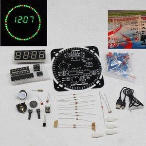 Elektronische Klok Diy Kit 5 V Printplaat Productie Onderdelen Assemblage Licht Controle 51 Microcontroller Wekker Training Compon