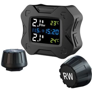 Motorfiets - XBT1 - Bandenspanningscontrolesysteem - Zwart - Smart Motorcycle Tire Pressure Monitoring System