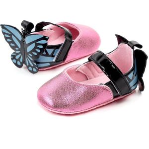 Baby Meisje Prinses Schoenen Pasgeboren Babyschoenen Baby Wieg Schoen Zoete Vlinder Peuter Zachte Zool Lederen Flats 1 Jaar schoenen