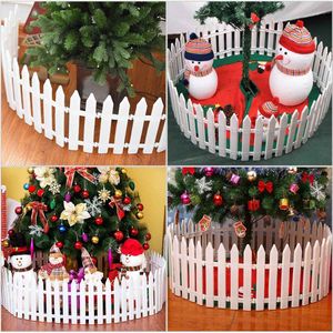12 stks/set Decoractive Houten Piket Hek Miniatuur Huis Tuin Kerstboom Bruiloft Decoratie