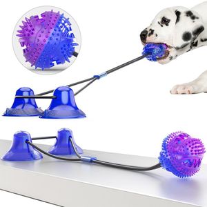 Huisdier Hond Molaire Beet Speelgoed Puppy Hond Sleepboot Touw Ballen Multifunctionele Tpr Pet Chew Speelgoed Dubbele Zuignap Hond Bal duurzaam #15