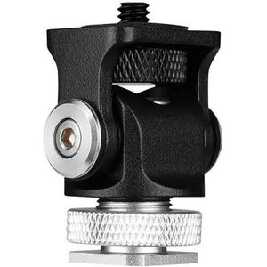 Mini Shoe Mount Monitor Microfoon Flash Houder 1/4 Inch Schroef Camera Bracket Statiefkop Voor Monitor Flash Camera Meubi