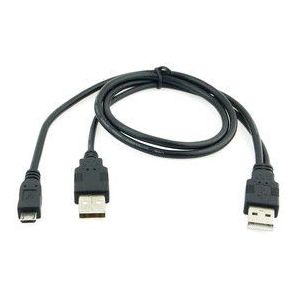 Xiwai Micro Usb 5pin Twee Usb Type A Y Cable Koord Voor 2 5 ""Mobiele Harde Schijf