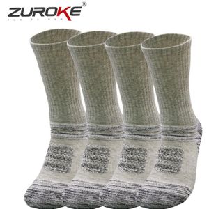 4 Pairs Pack Heren Athletic Crew Sokken Wit Zwart Grijs Katoen Wandelen Camping Working Kussen Mid Calf Lange Sokken