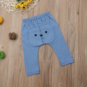 Gloednieuwe Peuter Pasgeboren Kinderen Baby Meisje Jongen Leuke Denim Lange Beer Broek Leggings Pp Broek Bodems 0-3T