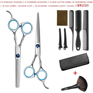 Professionele Kappers Schaar Kit 11 Pcs/10 Pcs/9 Pcs Haar Snijden Schaar Haar Schaar Staart Kam Haar cape Cutter Kam