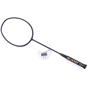 Super licht 7U 67g Strung Badminton Racket Zwart Professionele Carbon Badminton Racket 28LBS gratis Grips en Polsband