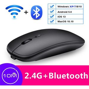 Draadloze Muis Bluetooth Oplaadbare Muis Draadloze Computer Stille Muis Ergonomisch Mini Muis Usb Optische Muizen Voor Laptop Pc