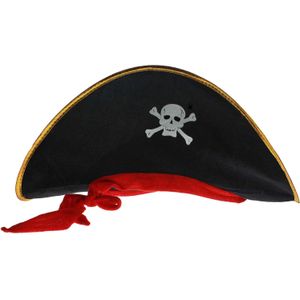 Schedel Print Pirate Captain Kostuum Cap Halloween Maskerade Partij Cosplay Hoed Prop