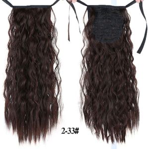 Talang Zwart Lang Krullend Haar Krullend Uitbreiding Haarverlenging Haaraccessoires Haar Touw Hoofdband Lange Paardenstaart Haar Voor Vrouwen