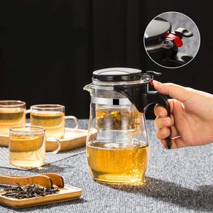 Hittebestendige Glas Thee-ei Thee Pot Voor Chinese Kung Fu Thee Set Puer Thee Ketel Koffie Glas Maker Kantoor theepot Set