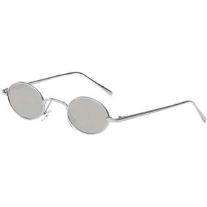 Vintage Ovale Steampunk Zonnebril Mannen Vrouwen Kleine Metalen Zonnebril Retro Rijden Bril Oculos De Sol