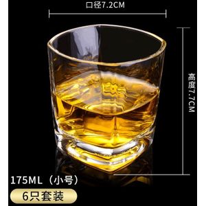 Whisky Wijn Glas Geïmporteerd Wijn Cup Europese Vierkante Geest Japan Fijne Brouwen Bier Cup Moraal Wijnglas 6 Alleen Pak huishouden