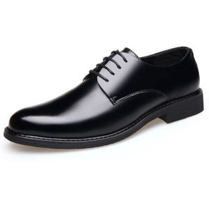 Zwart Lederen Schoenen Voor Mannen Elegante Mode Wees Teen Mannen Kleding Schoenen Business Man Schoeisel Party Bruiloft Schoenen