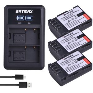 Batmax DMW-BLF19 DMW BLF19 BLF19E DMW-BLF19e batterij + LED Dual USB Charger voor Panasonic Lumix GH3 GH4 GH5 DMW-BLF19PP