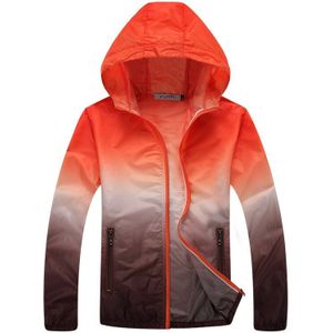 Een Stuk Ultradunne Gradiënt Print Running Jassen Voor unisex Dunne Huid Sport Jas Capuchon Vest Snel Droog Zon Bescherming