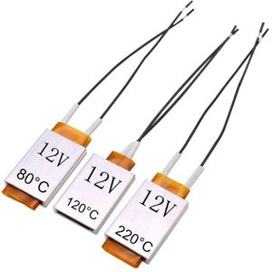 10 Pcs Keramische Elektrische Verwarming Plaat Auto Verwarmingselement 12V Shell Keramische Plaat Constante Temperatuur Verwarming 80/120/220 ℃