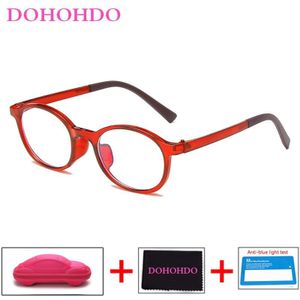 Dohohdo Baby Anti-Blauw Licht Brilmontuur Rood Roze Groen Frame Kinderen Goggle Vlakte Bril Kids Brillen eyewear