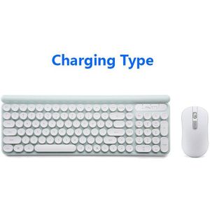 Eaor 102-Key Draagbare 2.4G Draadloze Toetsenbord Muis Combo Retro Slim Mute Waterdicht Kantoor Gaming Toetsenbord Voor Laptop desktop