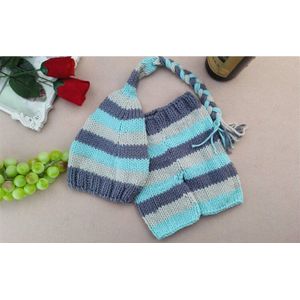 Pasgeboren Fotografie Props Accessoires Baby Gebreide Kostuum Haak Hat + Broek Set Baby Foto Props Accessoire Studio Infant Cap